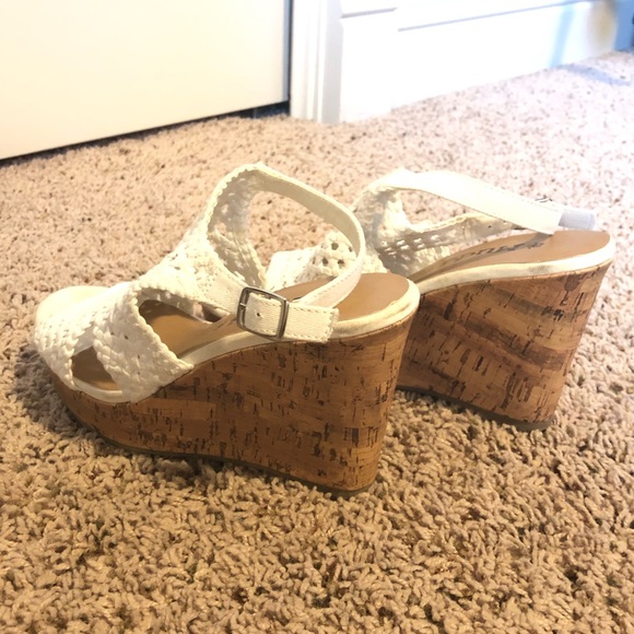 White cork wedges - Picture 3 of 3